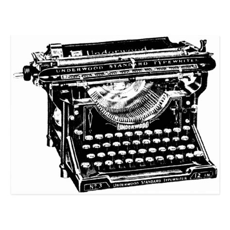 Underwood Typewriter Writer Postcard