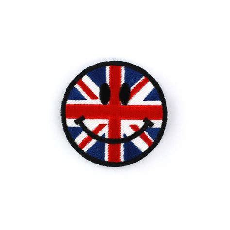 Embroidered Iron On Patch Smiley England Ma Petite Mercerie