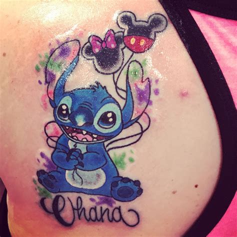 Stitch Tattoo Ohana Disney Balloons Tatuajes Bonitos Alas Tatuaje