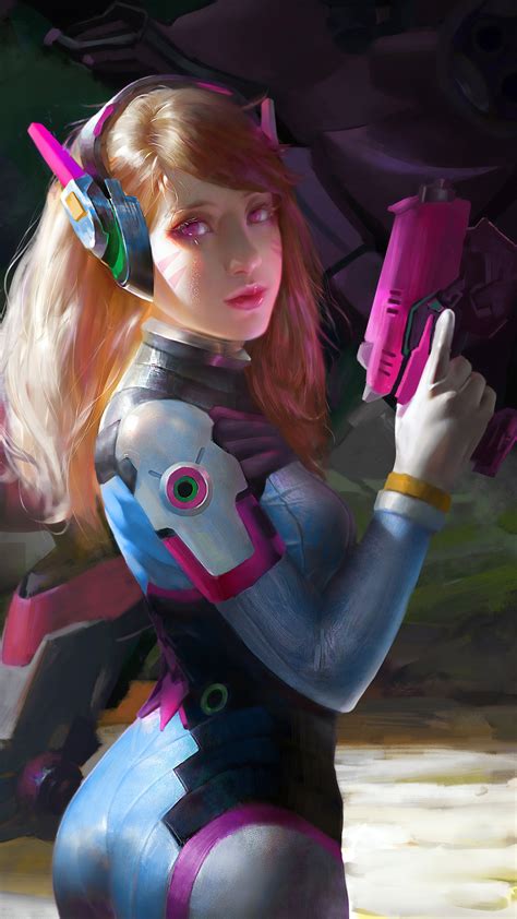 1080x1920 Dva Overwatch Game Art 4k Iphone 76s6 Plus Pixel Xl One