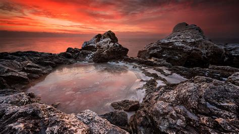 Nature Landscape Beauty Beach Ice Sunset Sky Clouds Rocky Wallpapers Hd Desktop And