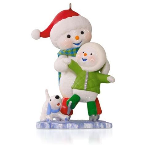 Chillin Together Snowman Ice Skating Ornament Hallmark Christmas