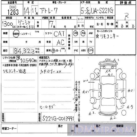 2002 DAIHATSU ATRAI 7 S221G 1283 BCN 148849 Japanese Used Cars