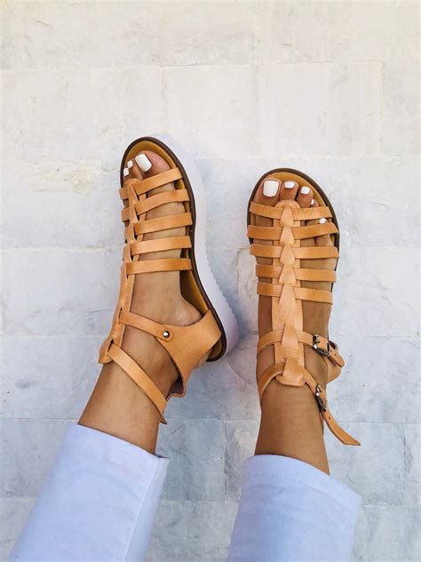 greek gladiator sandals leather sandals women sandals etsy