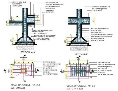 Column Structure And Construction Drawing In Dwg File Cadbull My Xxx Hot Girl