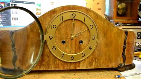 Wide Pendulum Mantel Clock Youtube
