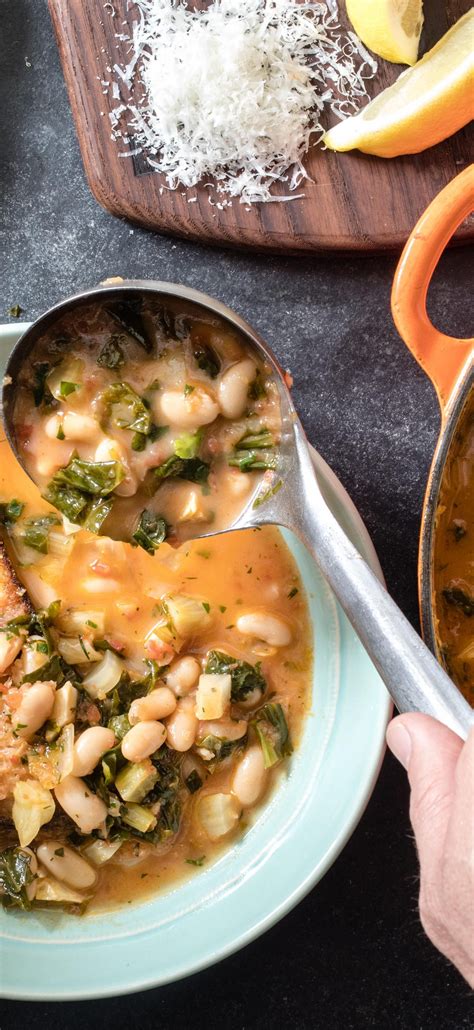 Add the escarole and stir thoroughly to coat the leaves (and to deglaze the pan slightly with their moisture). Tuscan White Bean and Escarole Soup (Acquacotta). Our version of acquacotta, one of Italy's ...