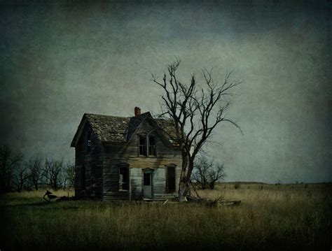 Wallpaper Landscape Painting Creepy Abandoned Grass Sky Spooky