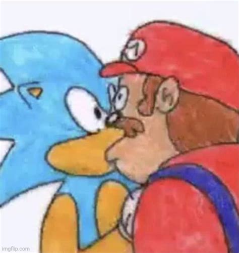Image Tagged In Sonic And Mario Kissing Imgflip