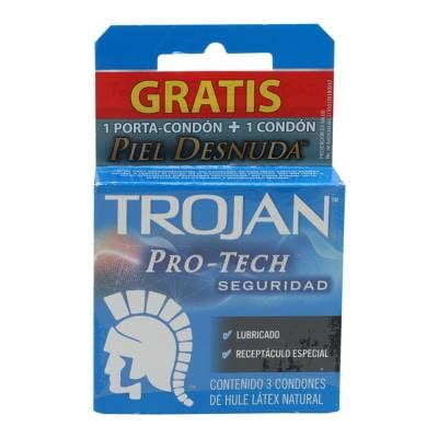 Condones Trojan pro tech más porta condón 4 pzas Walmart