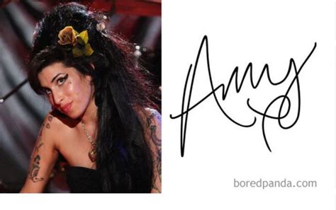 Los Aut Grafos De Famosos M S Interesantes Cultura Inquieta Amy Winehouse Winehouse