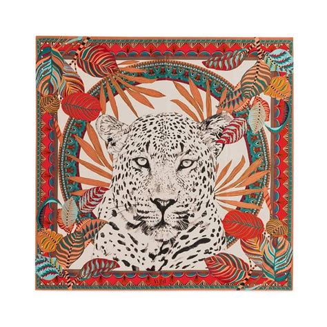 Wild By Amenapih Foulard Mini Scarf Jaguar Beige Pour Femme