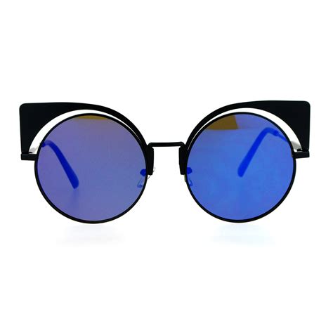 sa106 colored mirror runway round circle lens cateye goth sunglasses ebay