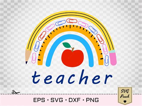 Teacher Boho Rainbow Cut Filesvg Teaching Svg Teacher Svg Etsy