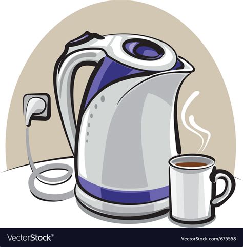 Electric Kettle Royalty Free Vector Image Vectorstock