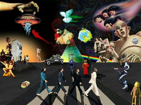 Classic Rock Beatles Art Musical Art Rock Collage