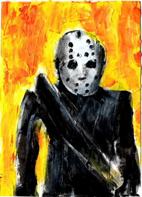 Jason Voorhees Horror Art Original Aceo Jack Larson 35x25