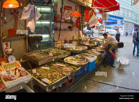 Wan Chai Market Stall In Hong Kong Stock Photo Alamy