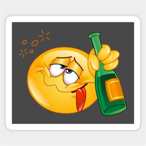 Drunk Emoji Emoticon Emoji Sticker Teepublic