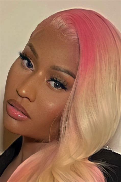 Nicki Minaj Face Card Glam Pink Blonde Hair Strawberry