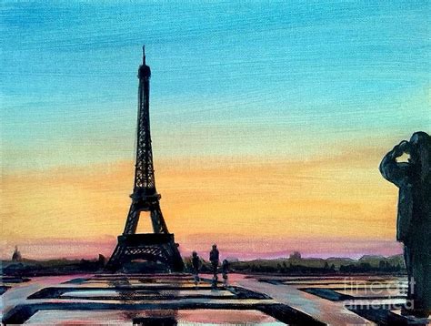 The Eiffel Tower At Sunset Painting By Richard John Holden Ra Pixels