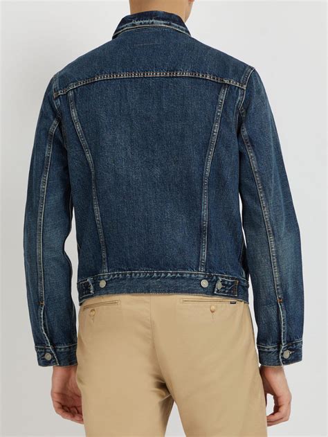 Polo Ralph Lauren Washed Denim Jacket In Blue For Men Lyst