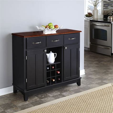Cabinets & storage for your dining room. Sideboard Storage Cabinet Buffet Black Living Room Wooden ...