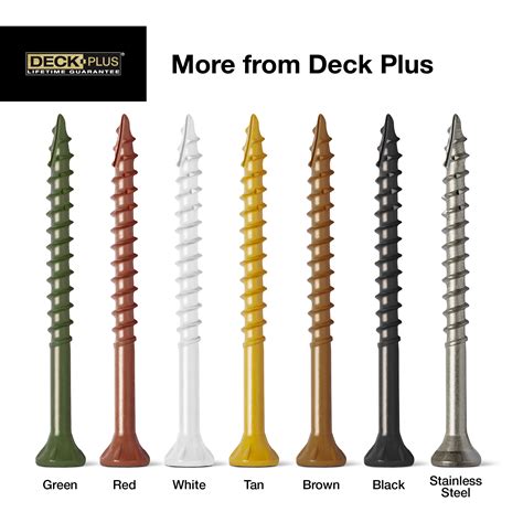 Deck Plus Exterior Green Wood Screws Steel Self Drilling 10 X 3