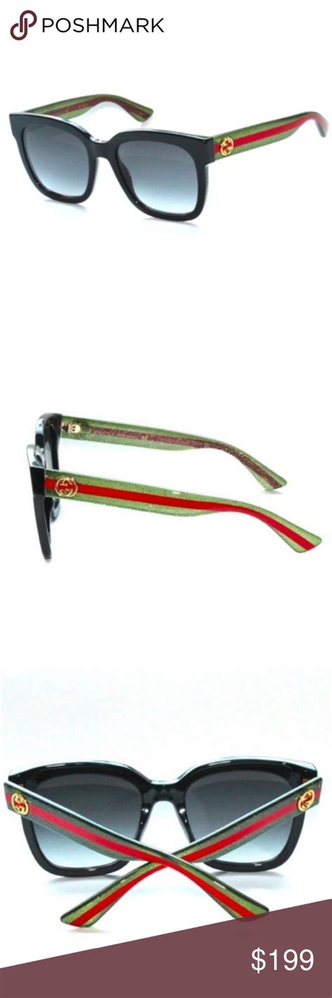 gucci gg0034s 002 black green red grey gradient