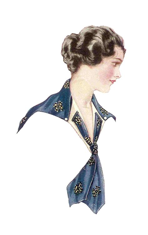 Antique Images Free Fashion Clip Art 2 Vintage Womens Collar Fashion