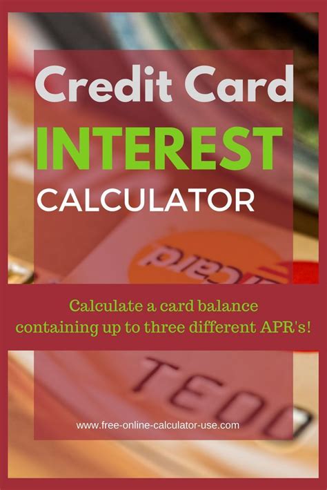 Learn how and when interest is applied. Credit Card Interest Calculator for Multiple APR Balances | Interest calculator, Credit card ...