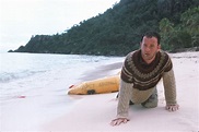 "Cast Away" movie still, 2000. Tom Hanks as Chuck Noland. | Tom hanks