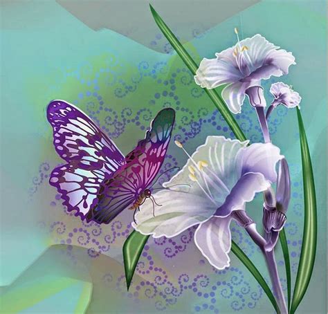 Cuadros De Mariposas Y Flores Butterfly Painting Flower Art Drawing