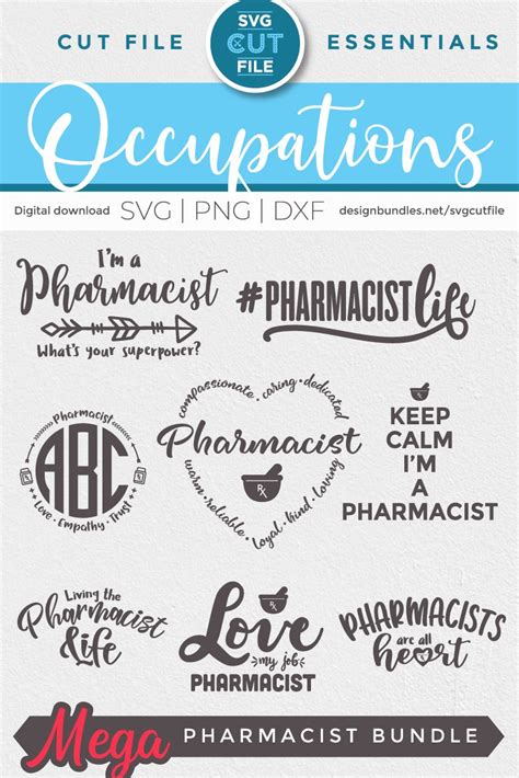 Pharmacist svg bundle - 8 pharmacy svg files for crafters (521116