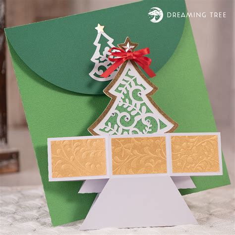Christmas Tree Pop Up Card Svg Svg Files For Cricut And Silhouette