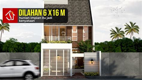 Promo desain lengkap rumah tinggal 70rb/m2. Desain Rumah Modern 2 Lantai 4 Kamar tidur d ilahan 6x16 m ...