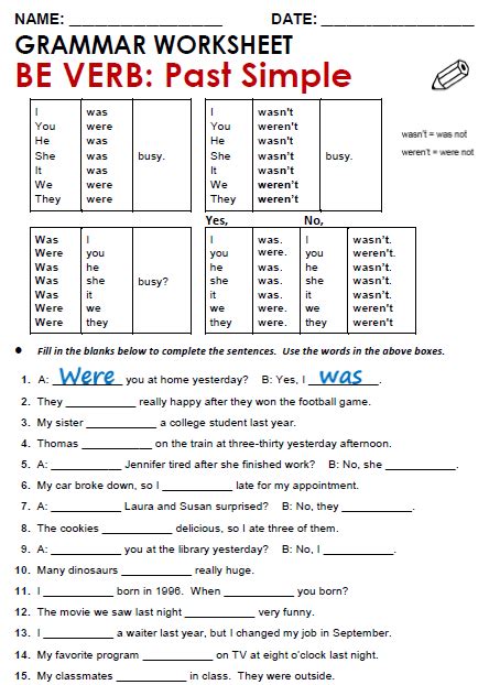 Verb To Be Past Simple Ficha Interactiva Y Descargable Puedes Hacer Images The Best Porn