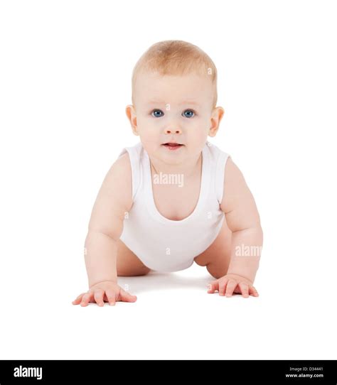 Crawling Baby Boy Stock Photo Alamy