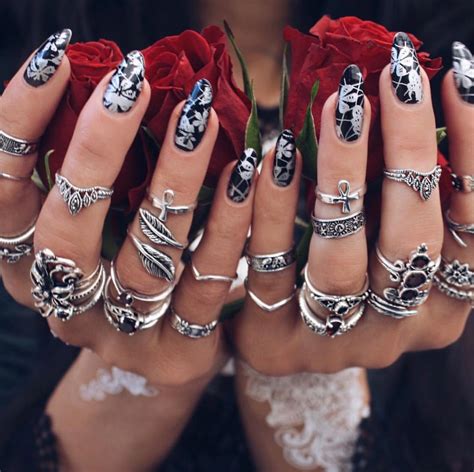 Pin By Teetee On Nails Ring Sets Boho Boho Style Jewelry Fashion Rings