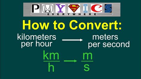 Converting Km H To M S [easy] Youtube