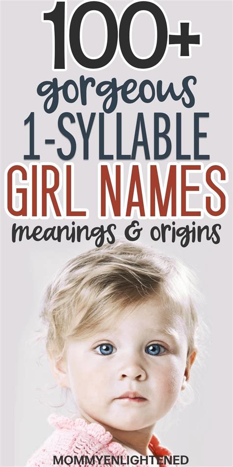 100 Unique 1 Syllable Girl Names Origins And Meanings 1 Syllable