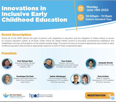 Innovations In Inclusive Early Childhood Education Cosp Crpd 202