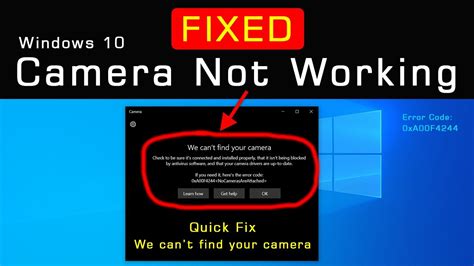 How To Fix Camera Not Working Camera Not Working Windows 10 Fix How