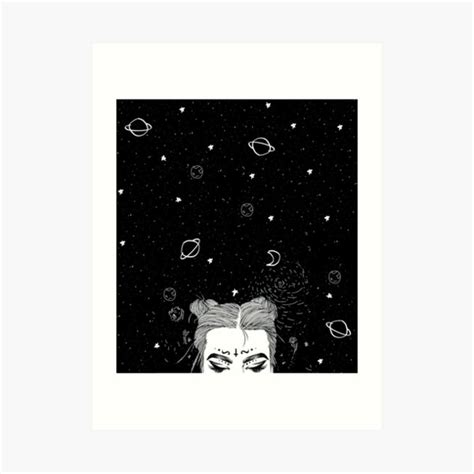 Galaxy Girl☽ Art Print For Sale By Syxxcho Redbubble