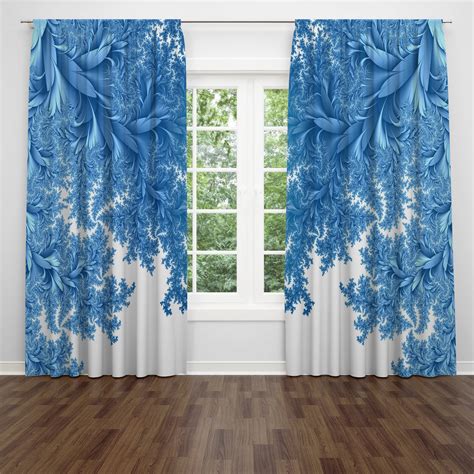 Blue Window Curtains Pair Of Lynette Slate Blue Window Curtain Panels