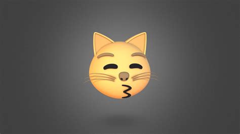 Kissing Cat Emoji Buy Royalty Free 3d Model By Burakonur99 4741526 Sketchfab Store