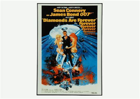 James Bond Diamonds Are Forever Movie Poster Ebth