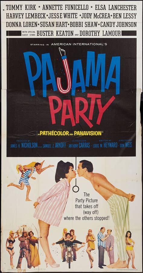 Pajama Party American International 1964 Three Sheet 41 Pajama