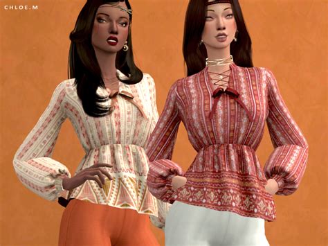 Chloem — Chloem Boho Style Blouse Created For The Sims4 Boho