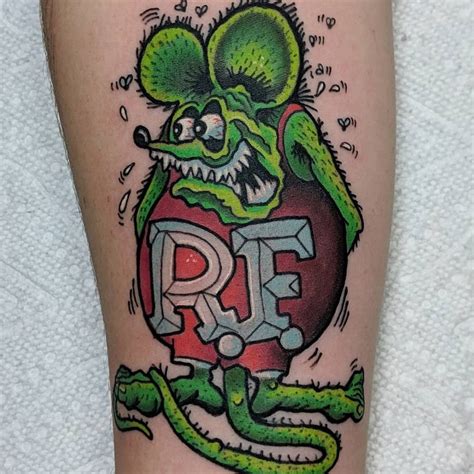 Tattoo Uploaded By Tattoodo • Rat Fink Tattoo By Zac Kinder Zackinder